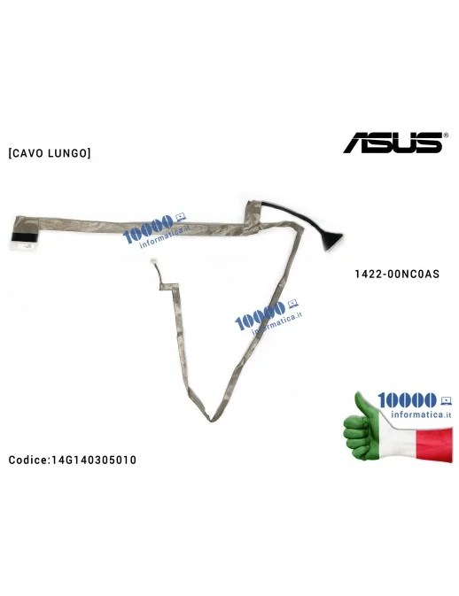 14G140305010 Cavo Flat LCD [LUNGO] ASUS K72 K72F K72J K72JK K72JR K72DR X72JR X72J 1422-00NC0AS 1422-00NC000