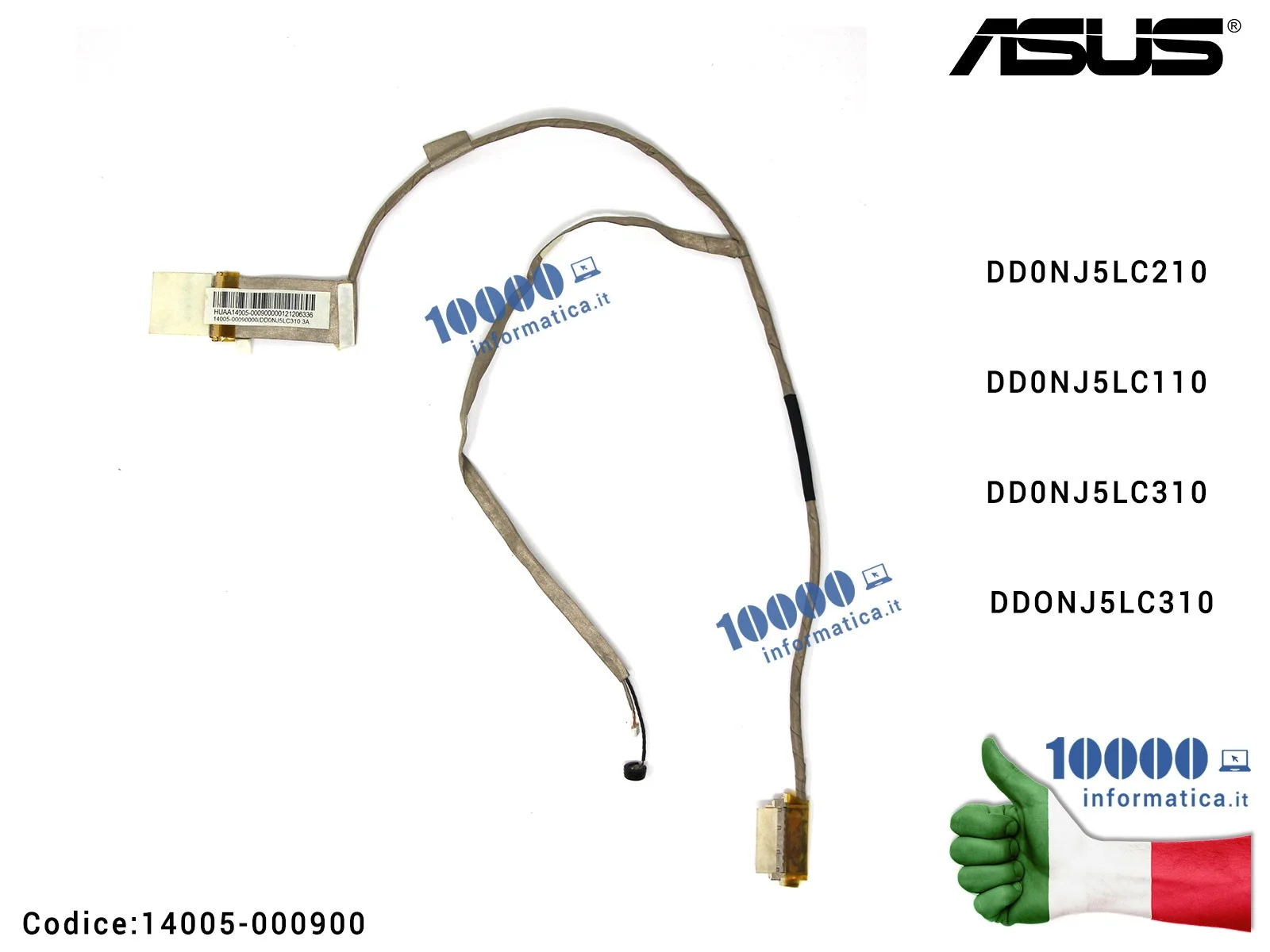 14005-000900 Cavo Flat LCD ASUS N55 N55 N55SF N55S N55U N55SL DD0NJ5LC210 DD0NJ5LC110 DD0NJ5LC310 DDONJ5LC310