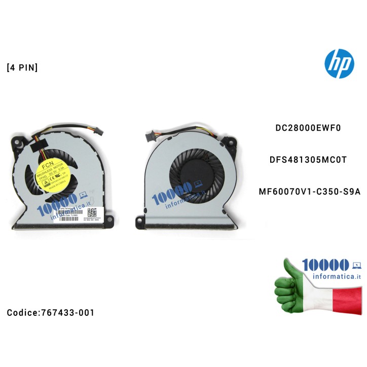 Ventola Fan CPU HP ProBook 450 G2 445 G2 450 G2 455 G2 470 G2 DC28000EWF0 DC28000EWS0 DFS481305MC0T MF60070V1-C350-S9A Ventola Fan CPU HP ProBook 450 G2 445 G2 450 G2 455 G2 470 G2 DC28000EWF0 DC28000EWS0 DFS481305MC0T MF60070V1-C350-S9A