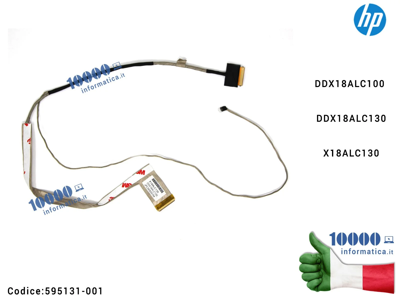 595131-001 Cavo Flat LCD HP Pavilion 17-G Series 595131-001 DDX18ALC100 DDX18ALC130 X18ALC130