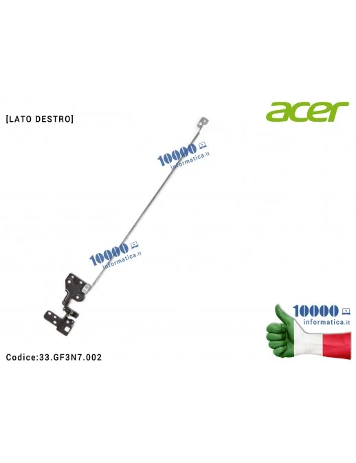 33.GF3N7.002 Cerniera [DX] Hinge ACER Aspire E5-475 E5-475G TravelMate TMP249-G2-M TMP249-G2-MG TMP249-M [LATO DESTRO] 33.GF3...