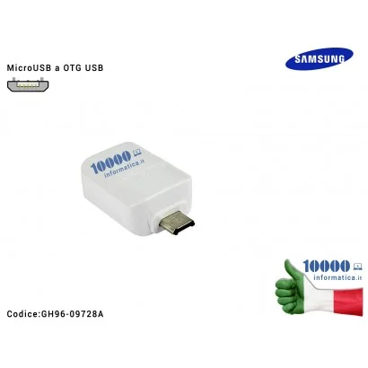 Adattatore OTG da MicroUSB a USB SAMSUNG Galaxy S6 S7 S7 Edge SM-G930F SM-G935F SM-G925F SM-G928F [BIANCO] EE-UG930