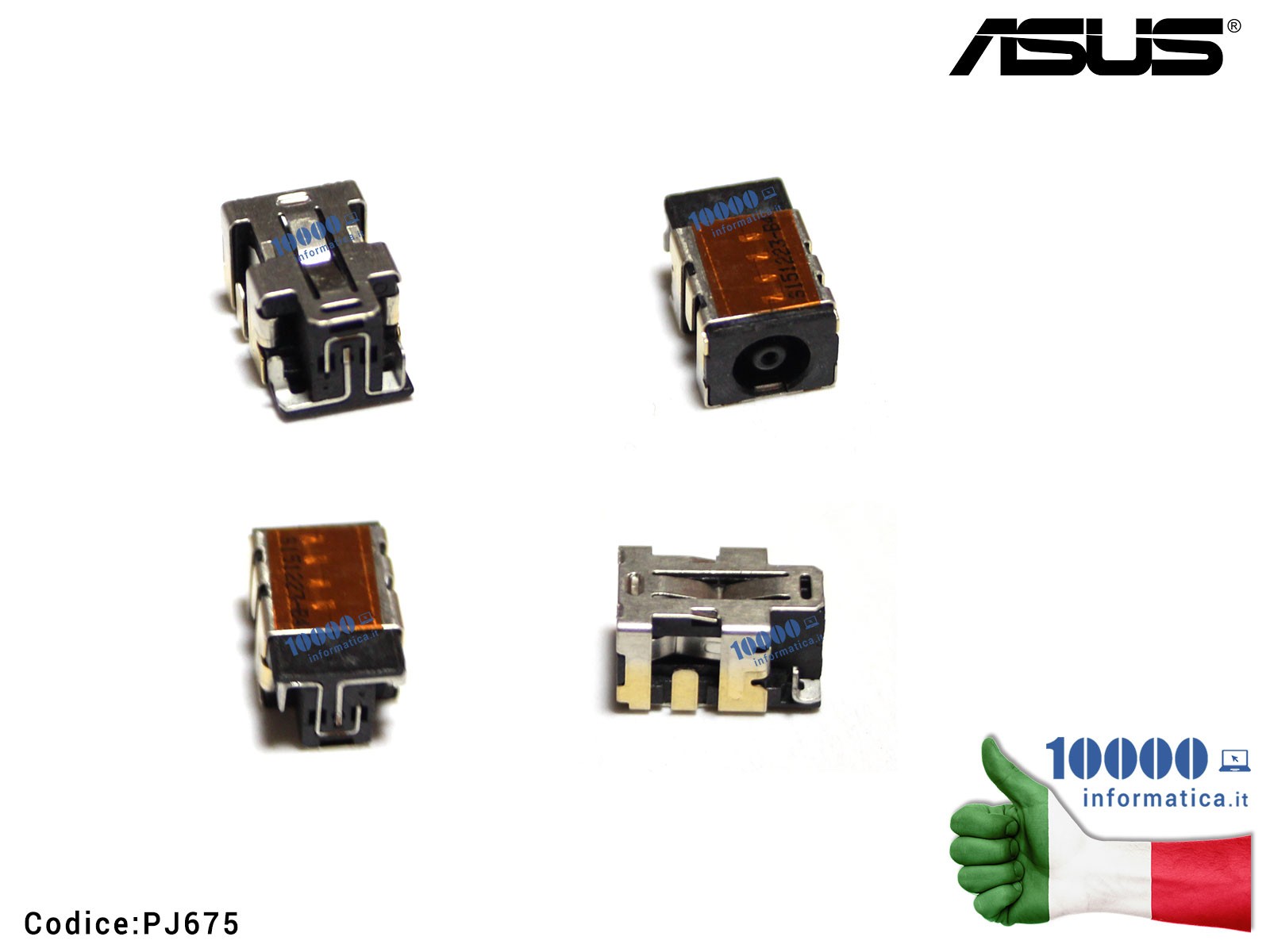 12014-00101900 Connettore DC Power Jack PJ675 ASUS PU401 PU401L PU401LA BU400 BU400A BU400V B400A BU201LA PU301LA B451JA P500...