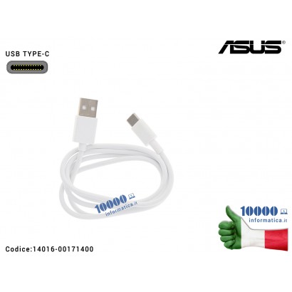 14016-00171500 Cavo USB-C Dati Ricarica Type-C ASUS [BIANCO] ZenPad 3S 10 Z500M ZenPad 3S 10 Z0510M 14016-00171500