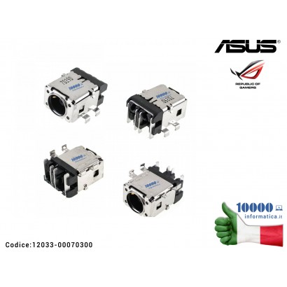 12033-00070300 Connettore DC Power Jack ASUS ROG Zephyrus GX501 GX531 GX532 GX535 GX501GI GX501VI GX501VIK GX501VSK 12033-000...