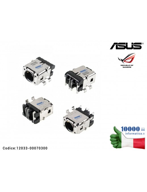 12033-00070300 Connettore DC Power Jack ASUS ROG Zephyrus GX501 GX531 GX532 GX535 GX501GI GX501VI GX501VIK GX501VSK 12033-000...