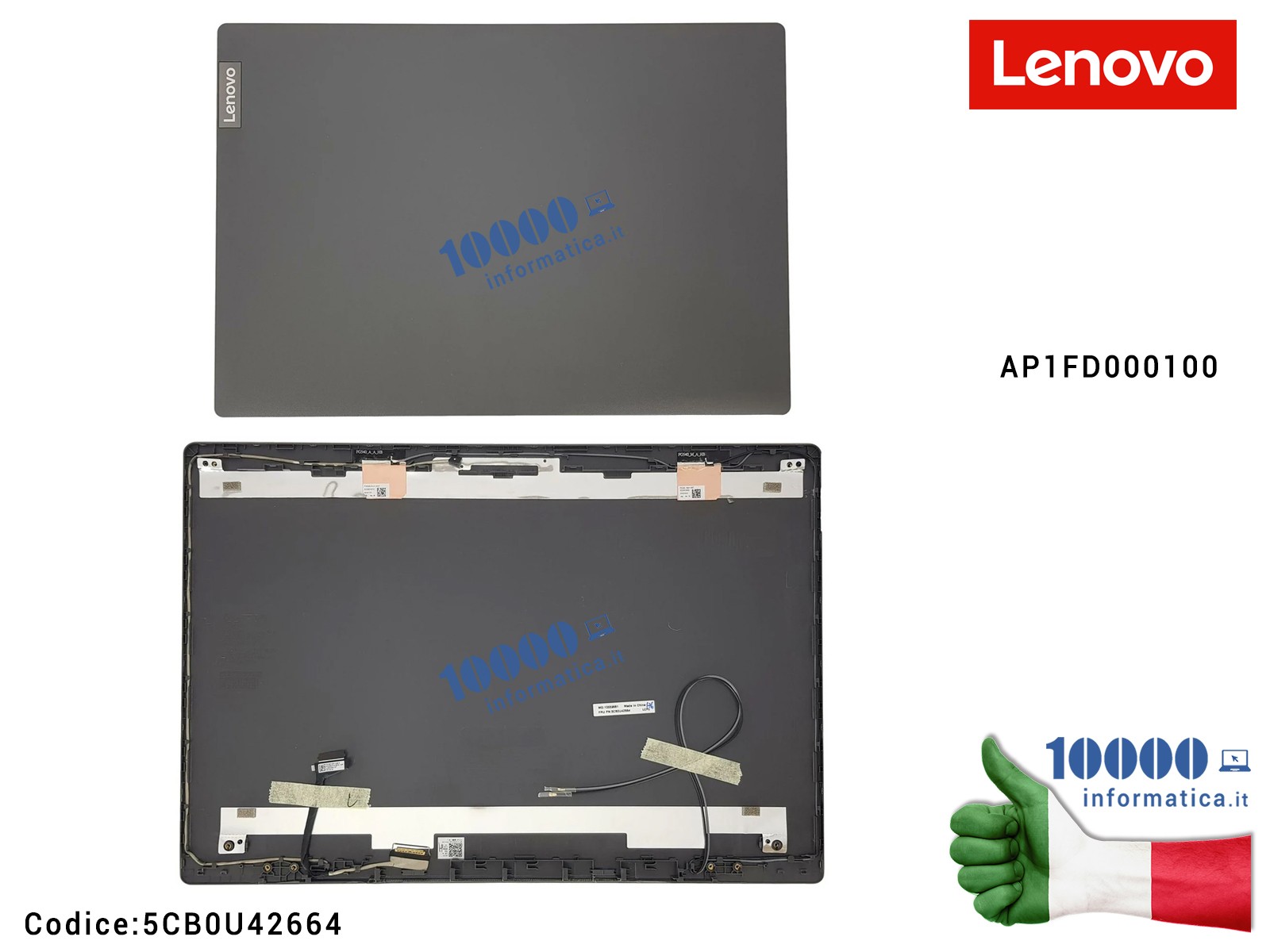 5CB0U42664 Cover LCD LENOVO IdeaPad V140-15IWL (81K6) V155-15API (81V5) AP1FD000100 5CB0U42664 FRU5CB0U42664