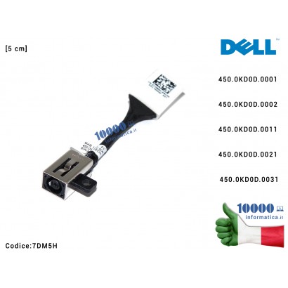 7DM5H Connettore di Alimentazione DC Power Jack DELL Latitude 3410 3510 - 07DM5H Connettore DC Power Jack PJ1116 DELL Latidud...