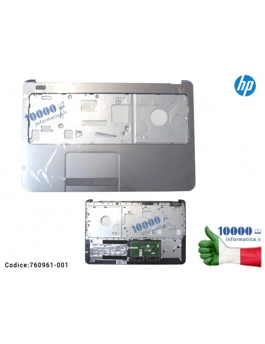760961-001 Top Case Upper Palmrest Cover Superiore HP (SILVER) 15-G 15-R 250 G3 255 G3 [Touchpad INCLUSO] AP14D000360 AP15M00...