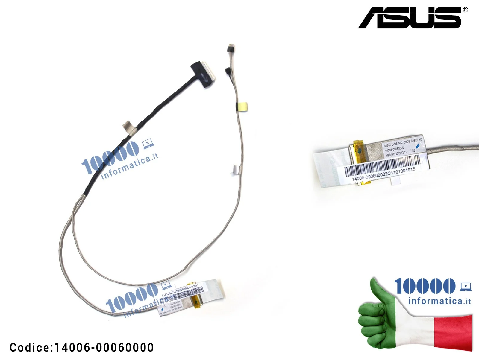 14006-00060000 Cavo Flat LCD ASUS N46VM N46VZ N46VJ N46JV N46VB (HD) 14006-00060000