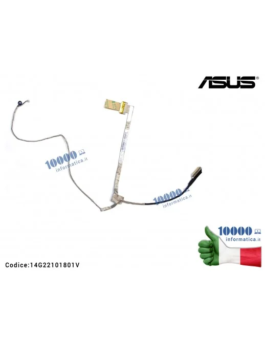 14G22101801V Cavo Flat LCD ASUS N43J N43JF N43JM N43JQ N43S N43SL N43SM N43SN 14G22101801V