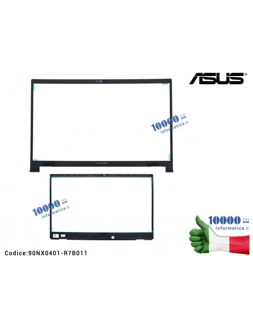 90NX0401-R7B011 Cornice LCD ASUS B1500 L1500 X516 ExpertBook B1 L1500CDA L1501CDA B1500CEPE B1500CEAE (Star Black) Bezel 90NX...
