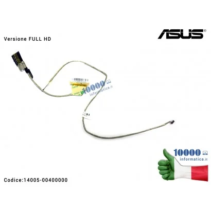 14005-00400000 Cavo Flat LCD ASUS ZenBook UX31 UX31A UX31E UX31L UX31LA [FHD] + Cerniera Hinge DC02001LJ0S (Full-HD)