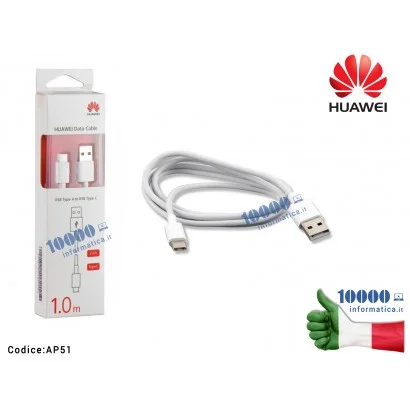 AP51 Cavo Dati Ricarica USB TYPE C HUAWEI P9 PLUS P9+ 1 MT 2A [BIANCO]