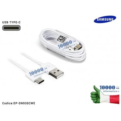 EP-DN930CWE Cavo Dati Ricarica Type-C USB TYPE C SAMSUNG [BIANCO] EP-DN930CWE