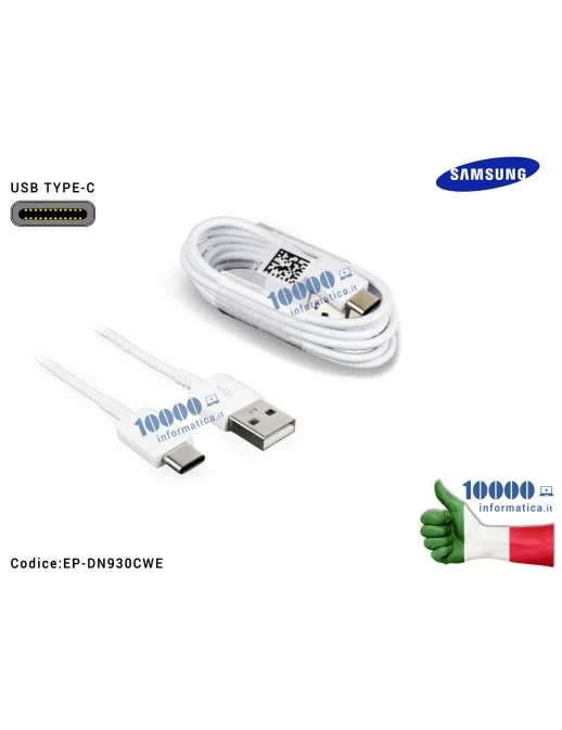 EP-DN930CWE Cavo Dati Ricarica Type-C USB TYPE C SAMSUNG [BIANCO] EP-DN930CWE