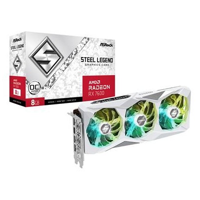 RX7600 SL 8GO ASROCK RX7600 SteelLegendW 8GO