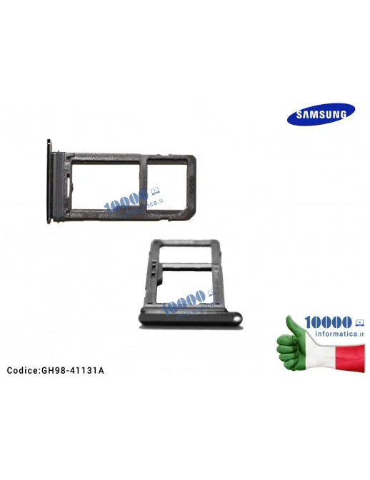 GH98-41131A Carrello SIM Tray SAMSUNG Galaxy S8 SM-G950F [NERO]
