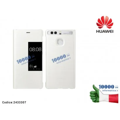 2433307 Cover Custodia Pelle S-View Case HUAWEI P9 [BIANCO]