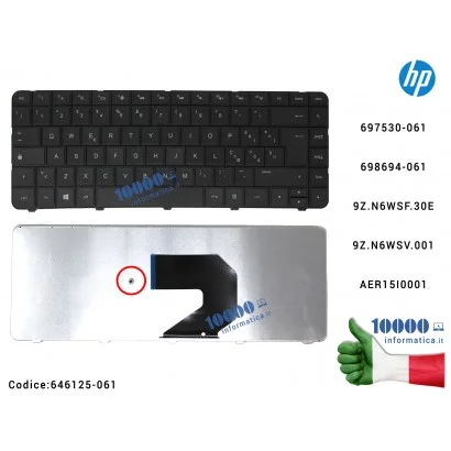 646125-061 Tastiera Italiana HP 250 G1 255 G1 G4-1000 G6-1000 G6T CQ43 CQ57 CQ58 630 650 (NERA) 6037B00570016037B0059201 6037...