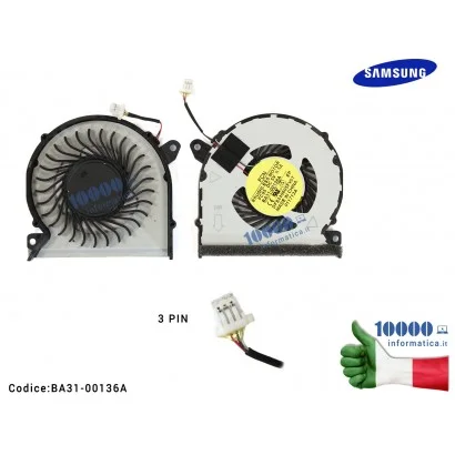 BA31-00136A Ventola di Raffreddamento Fan CPU SAMSUNG NP530U4E 530U4E NP535U4E NP540U4E NP740U3E NP740U3C DFS440605FV0T