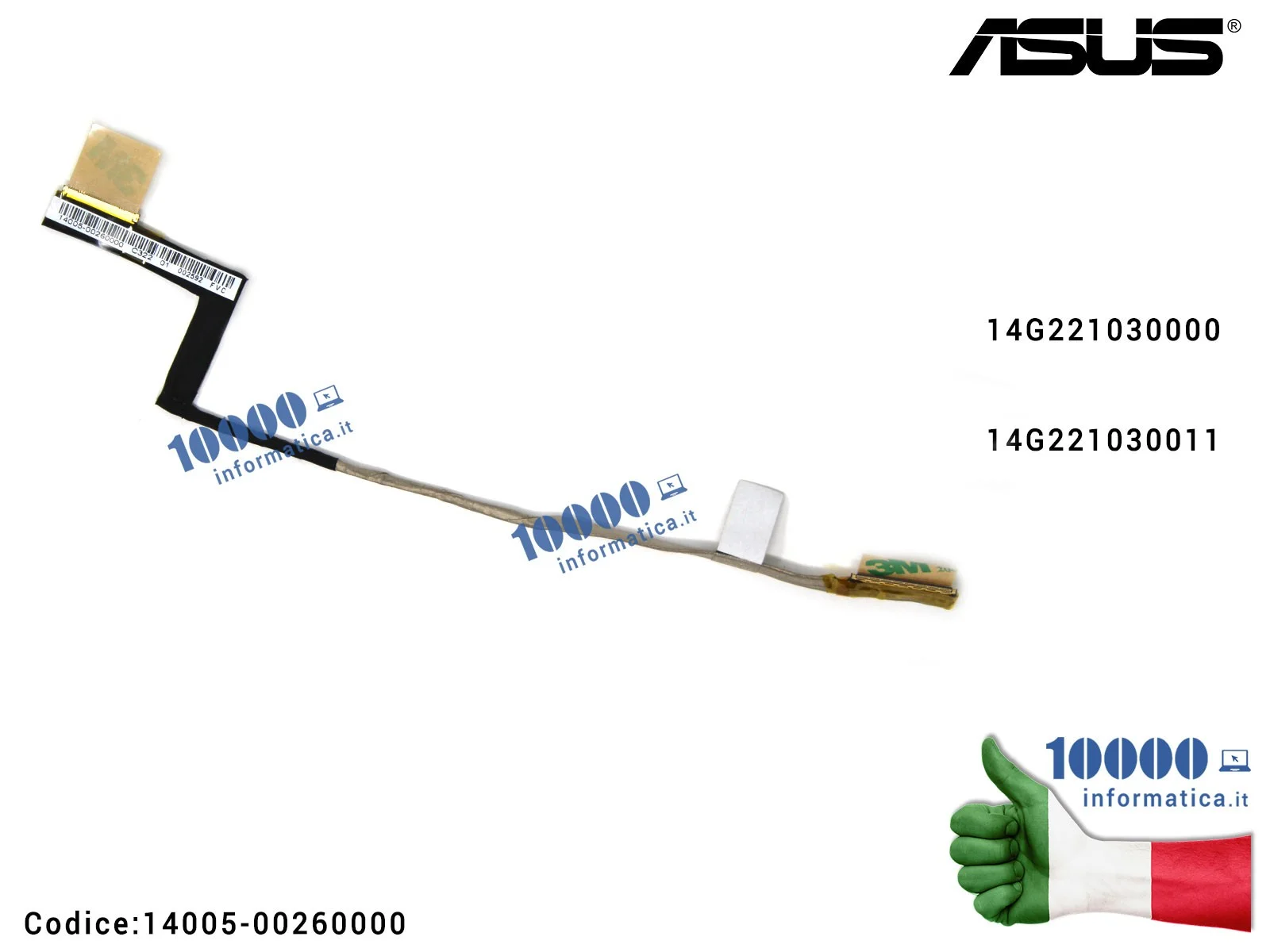 14005-00260000 Cavo Flat LCD ASUS U36JC U36SG U36SD U44S U44SG 14G221030000 14G221030011 14005-00260000