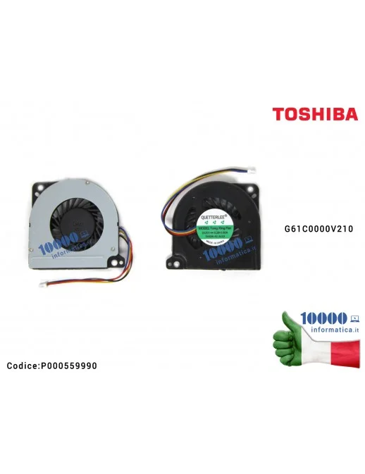 P000559990 Ventola Fan TOSHIBA Portege R700 R705 R800 R830 R835 R930 R930 (4 PIN) G61C0000V210
