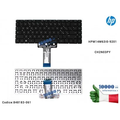 848183-061 Tastiera Italiana HP Pavilion 14-AB (NERA) (SENZA FRAME) HPM14M63I0-9201CH2N03PY