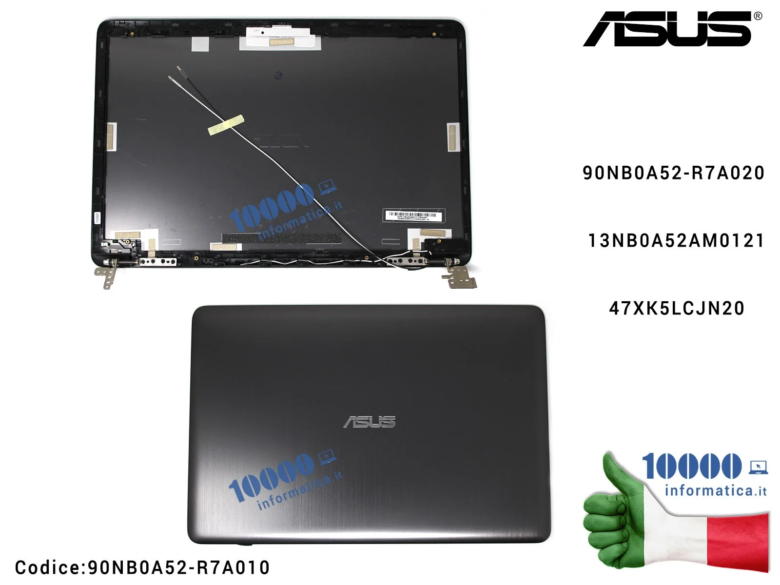 90NB0A52-R7A010 Cover LCD ASUS K501U K501UB K501UQ K501UW K501UX 90NB0A52-R7A020 13NB0A52AM0121 47XK5LCJN20