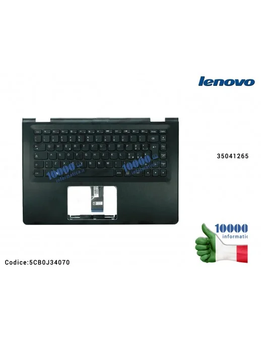 5CB0J34070 Tastiera Italiana Completa di Top Case Superiore LENOVO Yoga 500-14 500-14IHW (80N5) 500-14ISK (80R5) 500-14IBD (8...