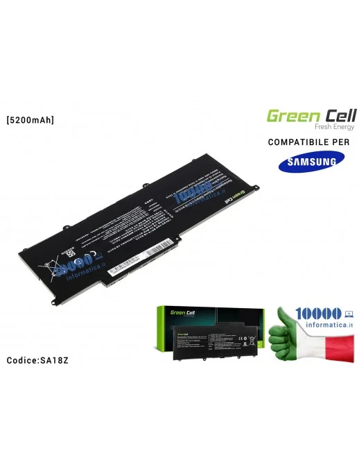 SA18Z Batteria AA-PBXN4AR Green Cell Compatibile per SAMSUNG NP900X3B NP900X3C NP900X3D [5200mAh]