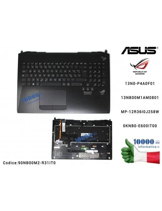 90NB00M2-R31IT0 Tastiera Italiana Completa di Top Case Superiore ASUS [NERO] ROG G750JX G750JW G750 G750JH G750JM G750JS G750...
