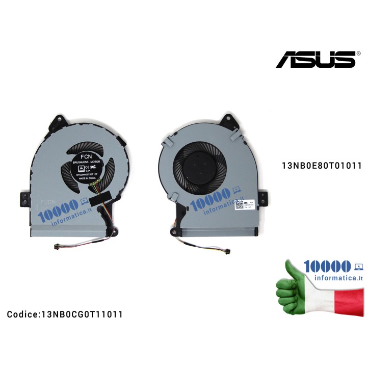 Ventola Fan CPU ASUS VivoBook Max X541 X541N X541NA X541S X541SA X541U X541UA X541UJ X541UV 13NB0E80T01011 13NB0CG0T11011 Ventola Fan CPU ASUS VivoBook Max X541 X541N X541NA X541S X541SA X541U X541UA X541UJ X541UV 13NB0E80T01011 13NB0CG0T11011