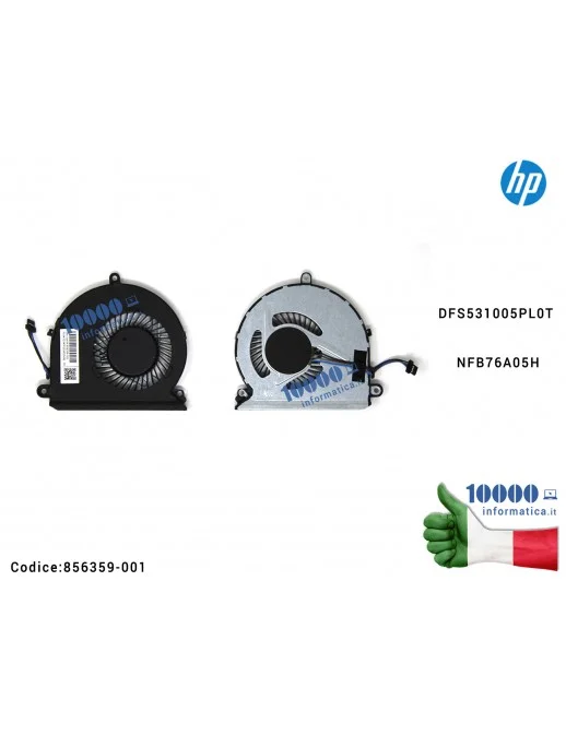 856359-001 Ventola di Raffreddamento Fan CPU HP Pavilion 15-AU 15-AU000 LENOVO V310-14ISK V310-15ISK E42-80 DFS531005PL0T NFB...