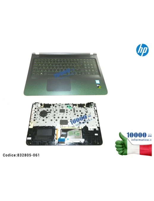 832805-061 Tastiera Italiana Completa di Top Case Superiore Palmrest HP Pavilion Gaming 15-AK 15-AK000NA 15-AK112NF 15-AK113N...