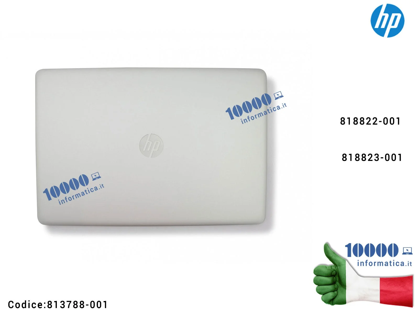 813788-001 Cover LCD HP Envy 17-N M7-N M7-R (SILVER) 818822-001 818823-001