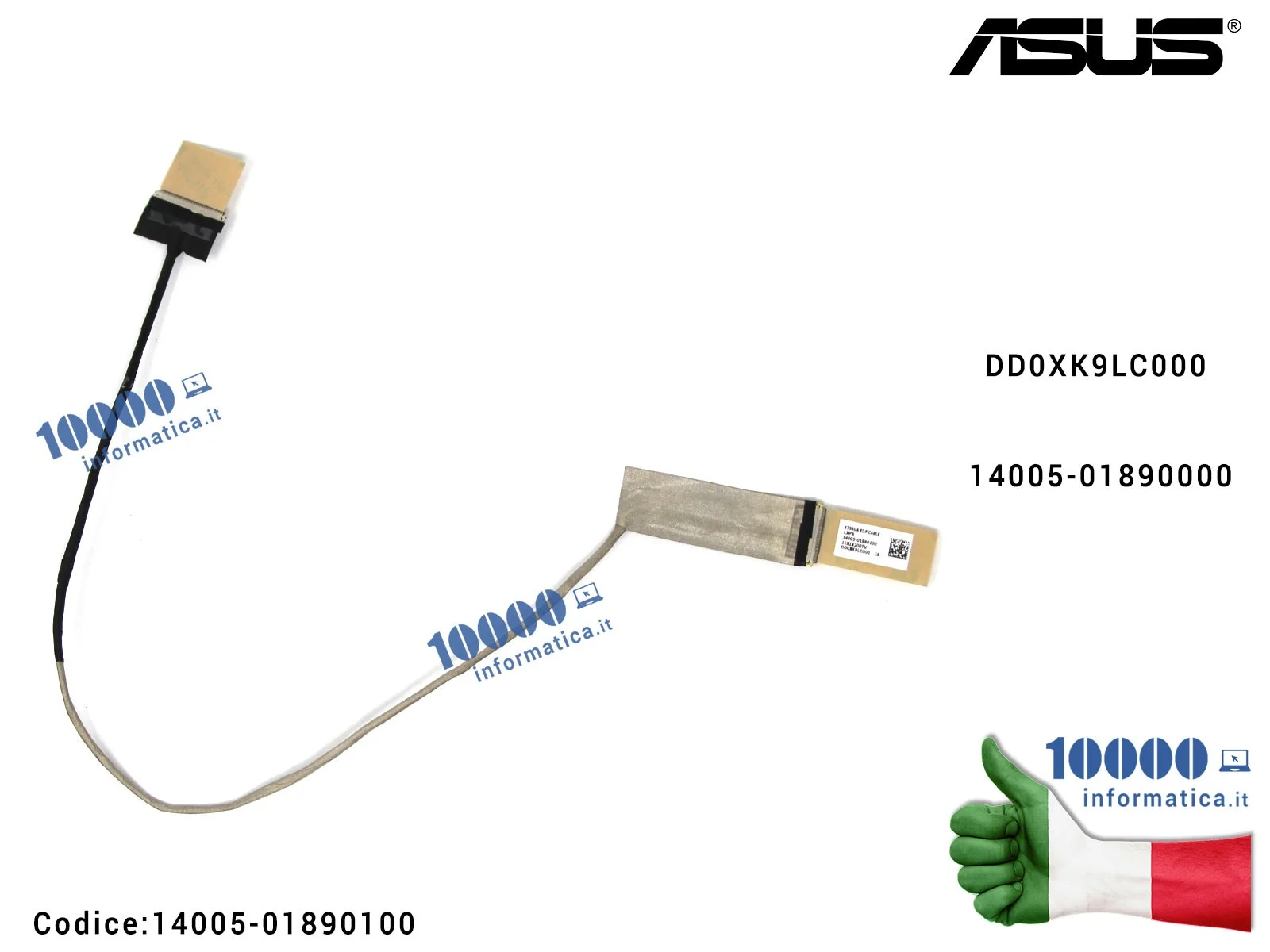 14005-01890100 Cavo Flat LCD ASUS X756 X756U X756UA X756UB X756UJ X756UQ X756UV X756UW X756UX DD0XK9LC000 14005-01890000