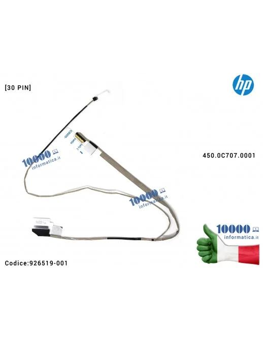 926519-001 Cavo Flat LCD HP Pavilion 17-AK 17-AK014NA 17-BS 17-BS051 17-BS067CL [30 PIN] 450.0C707.0001