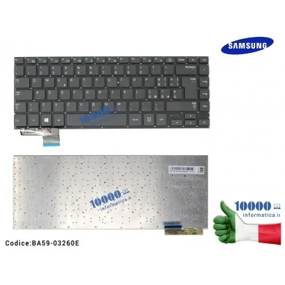 BA59-03260E Tastiera Italiana SAMSUNG NP530U4B NP530U4C NP535U4C 530U4A 530C4C (SENZA FRAME)