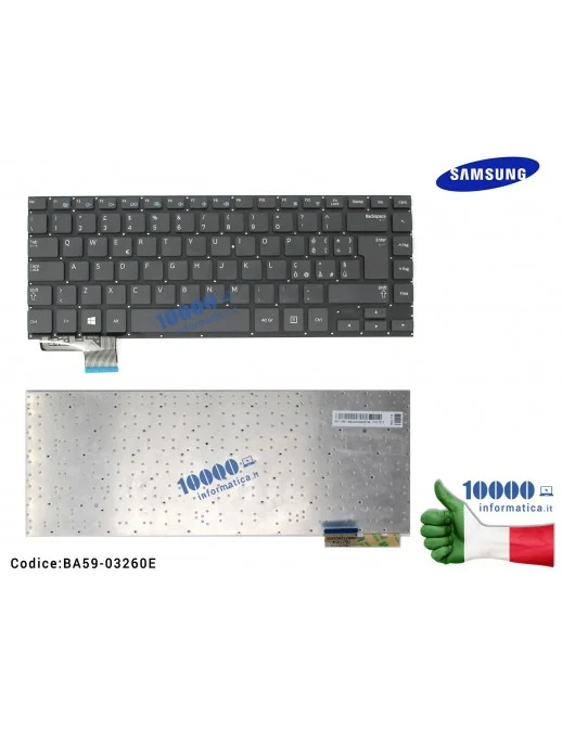 BA59-03260E Tastiera Italiana SAMSUNG NP530U4B NP530U4C NP535U4C 530U4A 530C4C (SENZA FRAME)