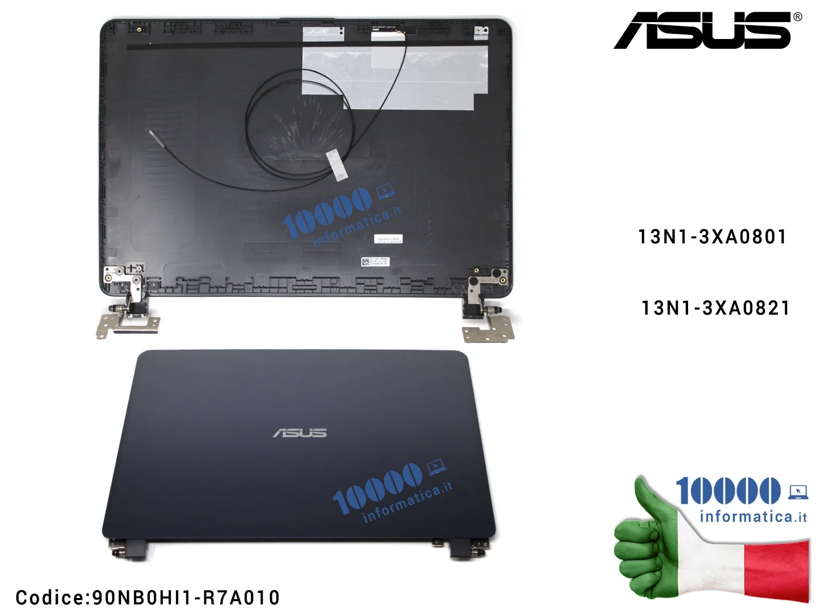 90NB0HI1-R7A010 Cover LCD ASUS VivoBook X507 (STAR GREY) X507U X507UA X507B X507MA 13N1-3XA0801 13N1-3XA0821