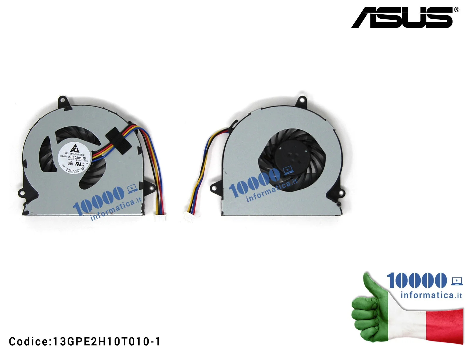 13GPE2H10T010-1 Ventola di Raffreddamento Fan CPU ASUS EeeBox PC EB1033 EB1035 EB1036 EB1037