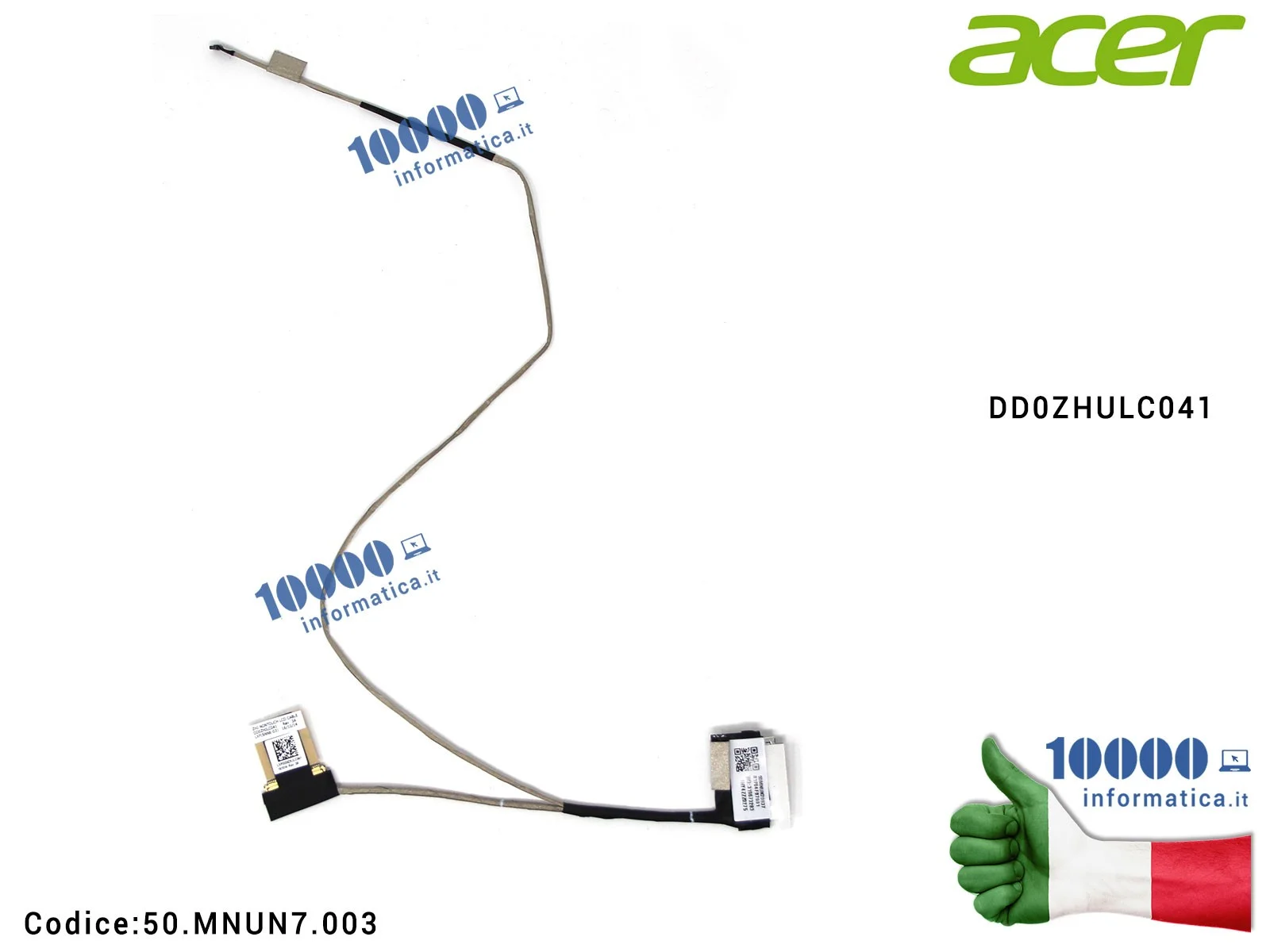 50.MNUN7.003 Cavo Flat LCD ACER Aspire E3-111 E3-112 ES1-111 ES1-131 TravelMate TMB115-M TMB116-M DD0ZHULC041 (NON TOUCH)