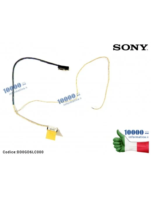 DD0GD6LC000 Cavo Flat LCD SONY SVF15 SVF15A SVF15A18 SVF1532 SVF152AC1QL DD0GD6LC000