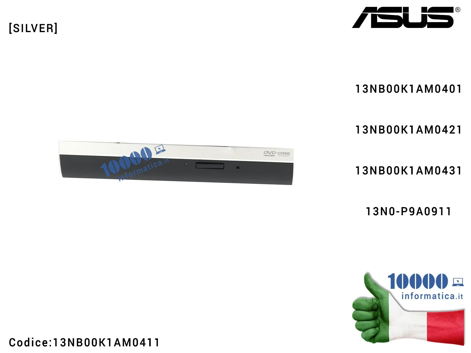 13NB00K1AM0411 Cover Coperchio Cornice Masterizzatore DVD Unità Ottica ASUS N550JA N550JV N550LF N550JK N550JX G550J G550JK N...