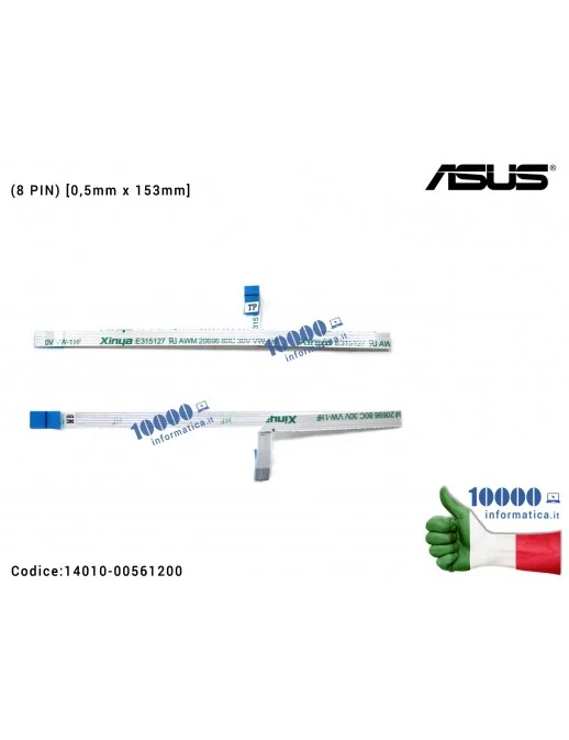 14010-00561200 Cavo Collegamento Touchpad TP FFC (8 PIN) [0,5mm x 153mm] ASUS X540N X540NA X540NV X540U X540UA X540UB X540UV ...