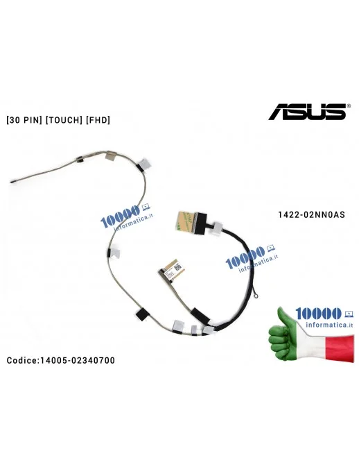 14005-02340700 Cavo Flat LCD ASUS [30 PIN] [TOUCH] [FHD] VivoBook Pro 15 N580V N580VD N580VN X580VD X580VN M580VD 1422-02NN0AS