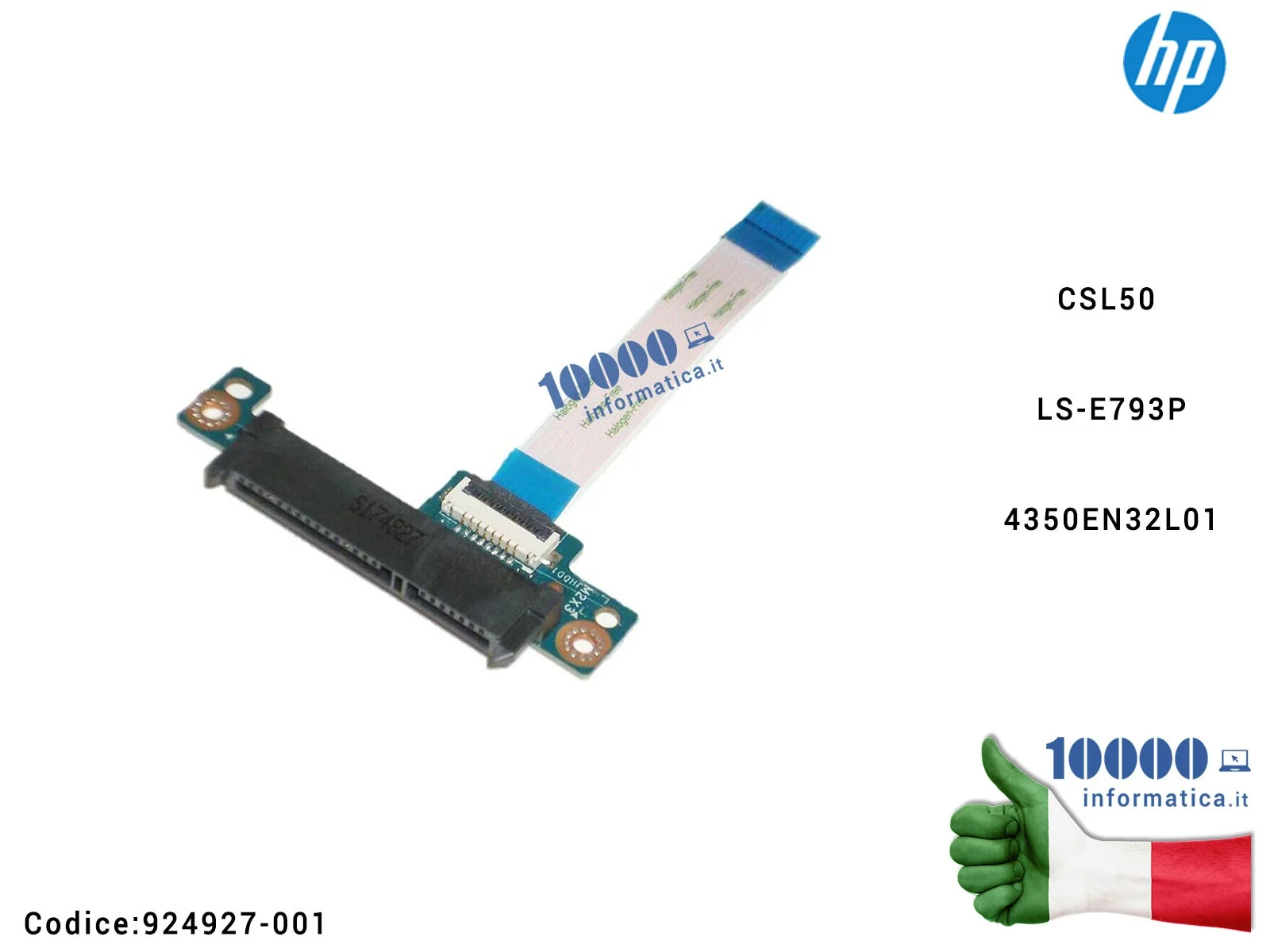 924927-001 Cavo Connettore Hard Disk HDD SATA HP Pavilion 15-BS 15-BW 250 G6 255 G6 TPN-C129 TPN-C130 15-DA 15G-BR 15Q-BU 15Q...