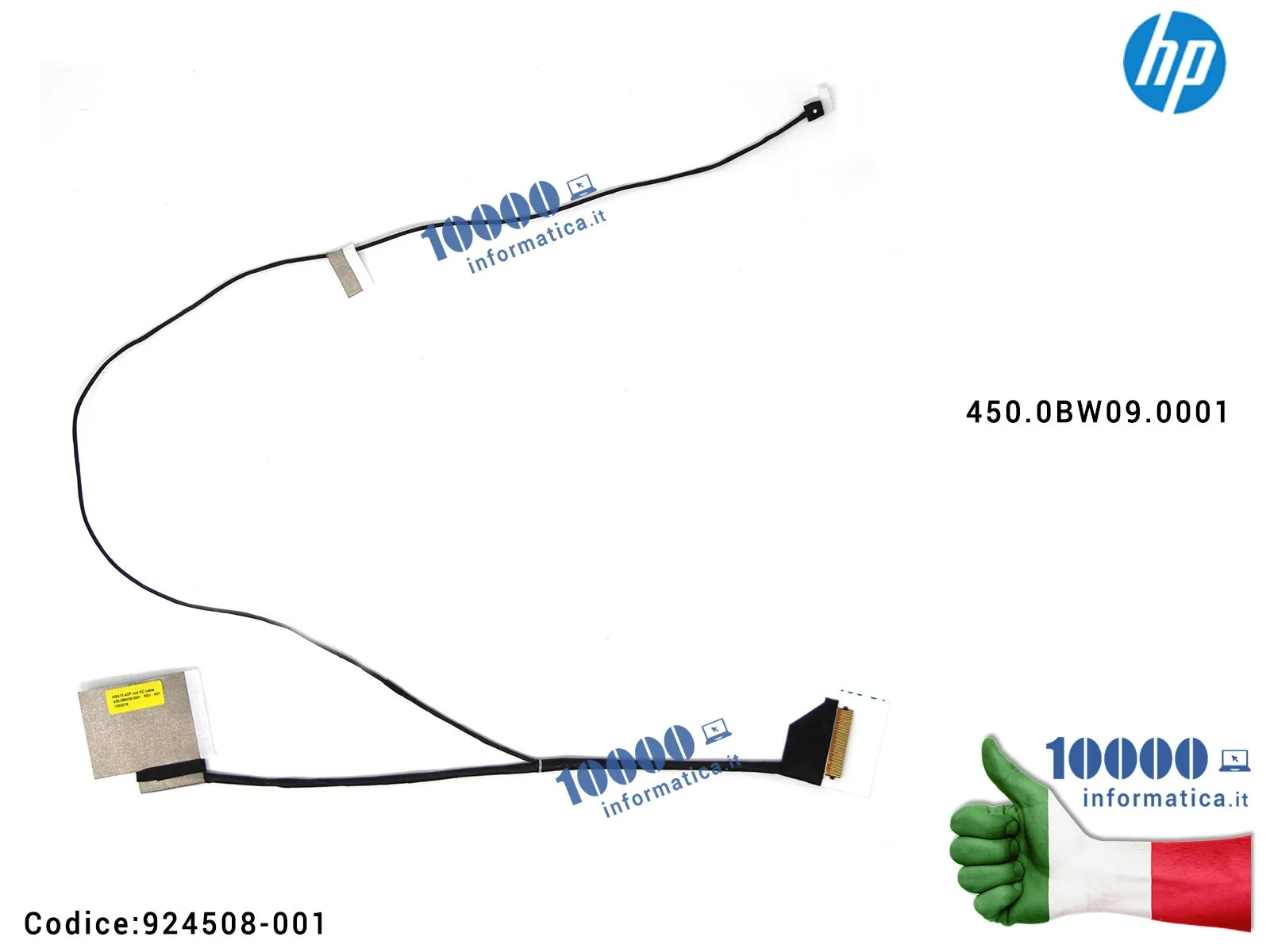 924508-001 Cavo Flat LCD HP Pavilion 15-BR 15-BR077NR NBA15 HD Cable 450.0BW09.0001 924508-001