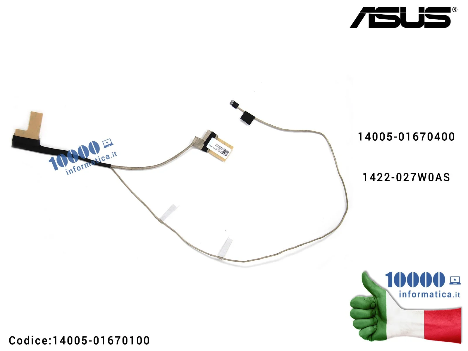 14005-01670100 Cavo Flat LCD ASUS EeeBook E502 E502S E502SA E502 E502MA R517MA 14005-01670400 1422-027W0AS 1422-022F0AS 14005...